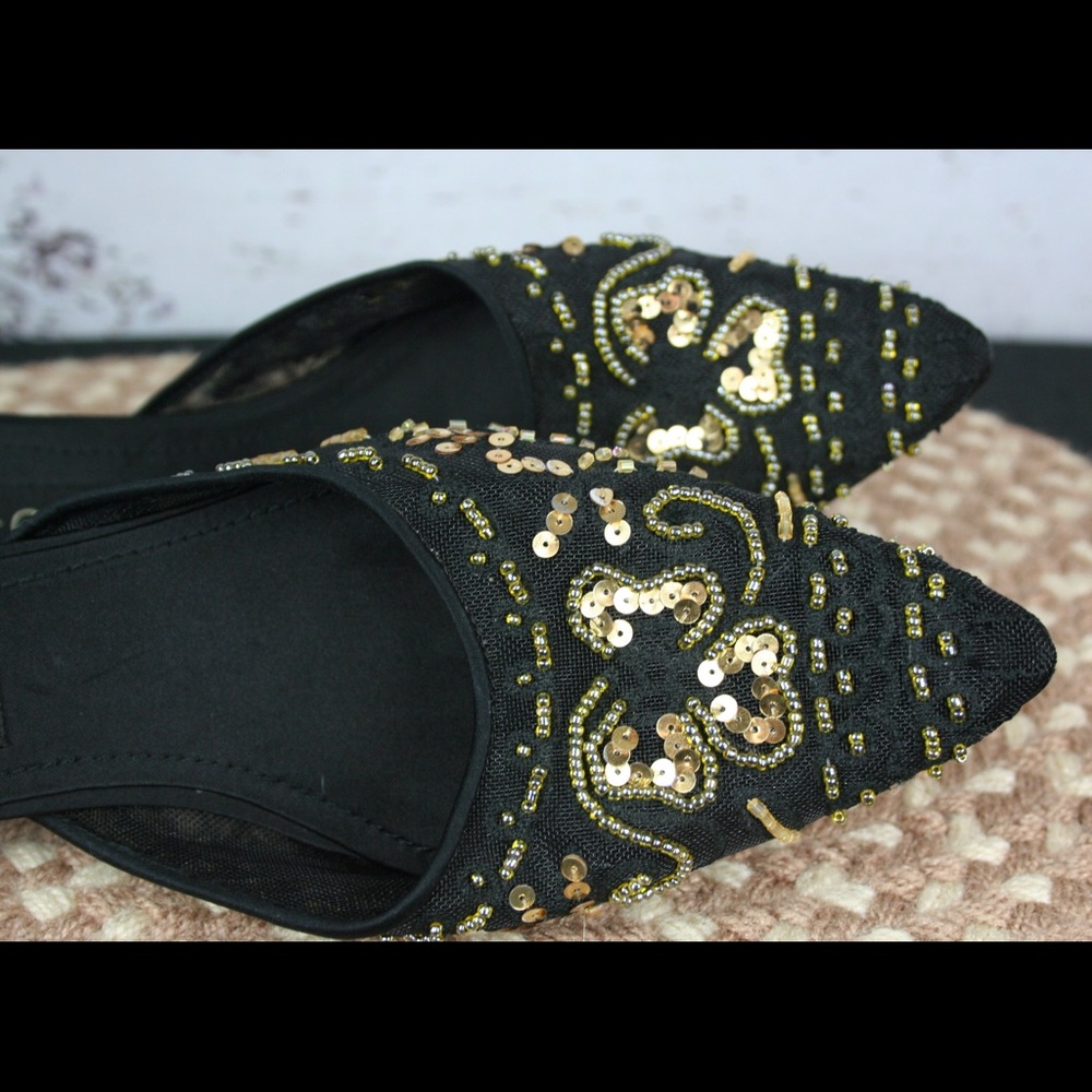 Coldwater Creek beaded mules in EUC!